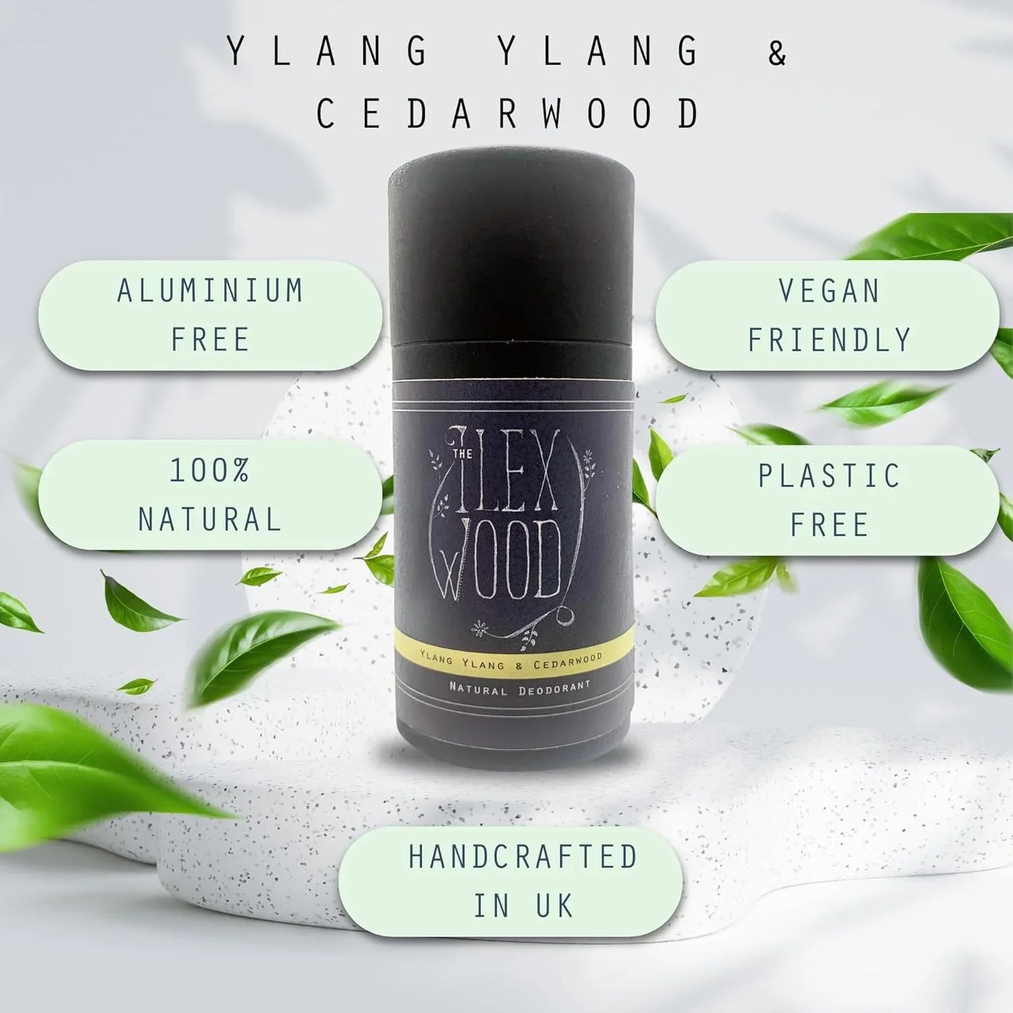 Ylang Ylang & Cedarwood Natural Deodorant - 70ml - The Ilex Wood