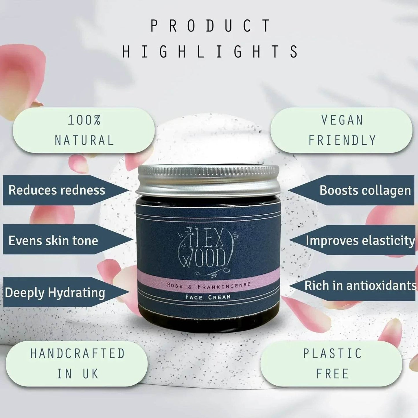 Rose and Frankincense Gift Set - Face Cream and Serum - The Ilex Wood