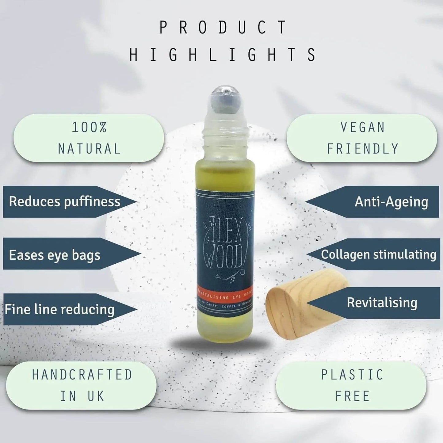 Revitalising Eye Serum with Cacay, Coffee and Orange - 10ml - The Ilex Wood