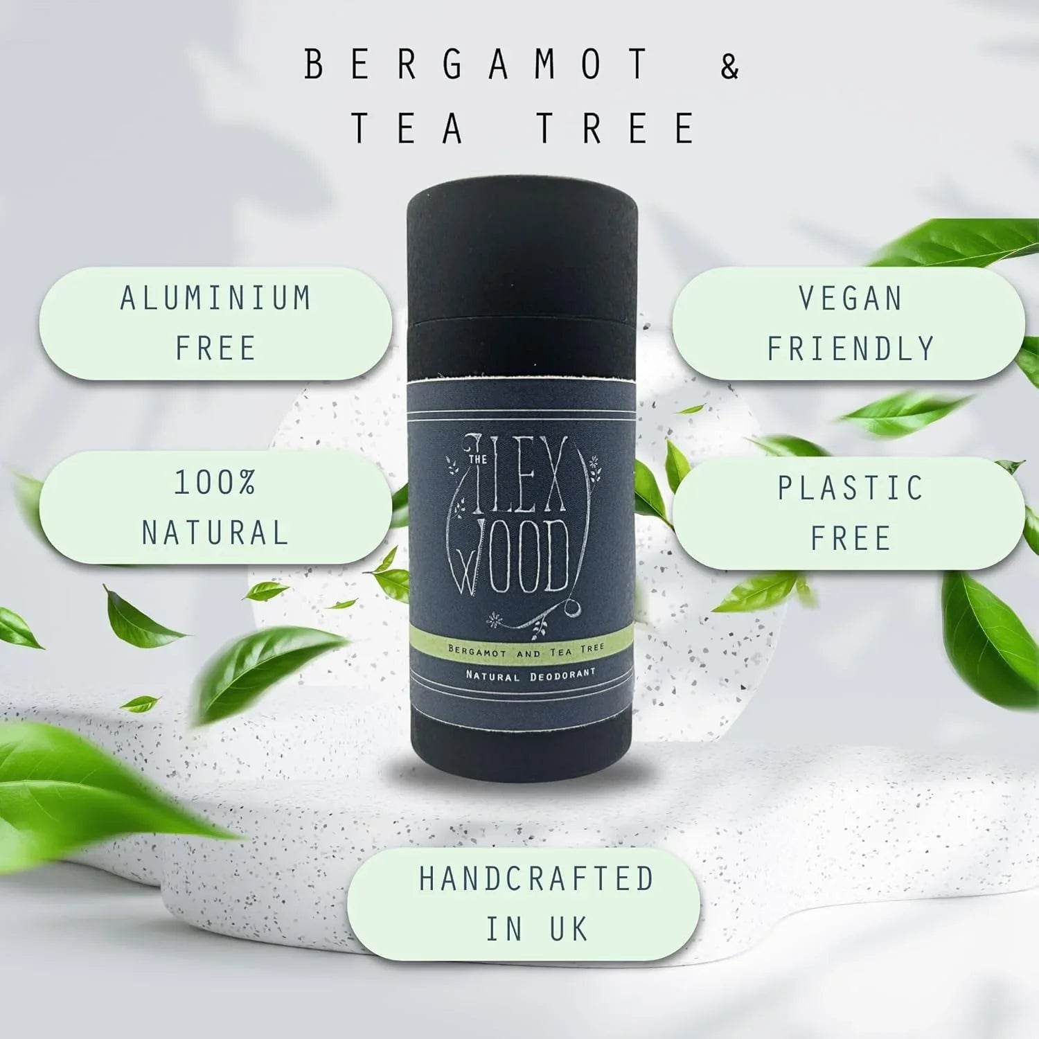 Bergamot and Tea Tree Natural Deodorant - 70ml - The Ilex Wood