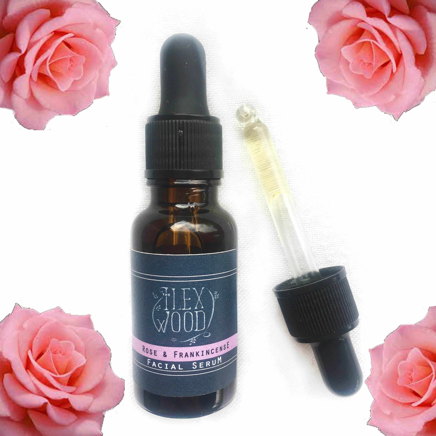 Rose and Frankincense Facial Serum - 20ml - The Ilex Wood