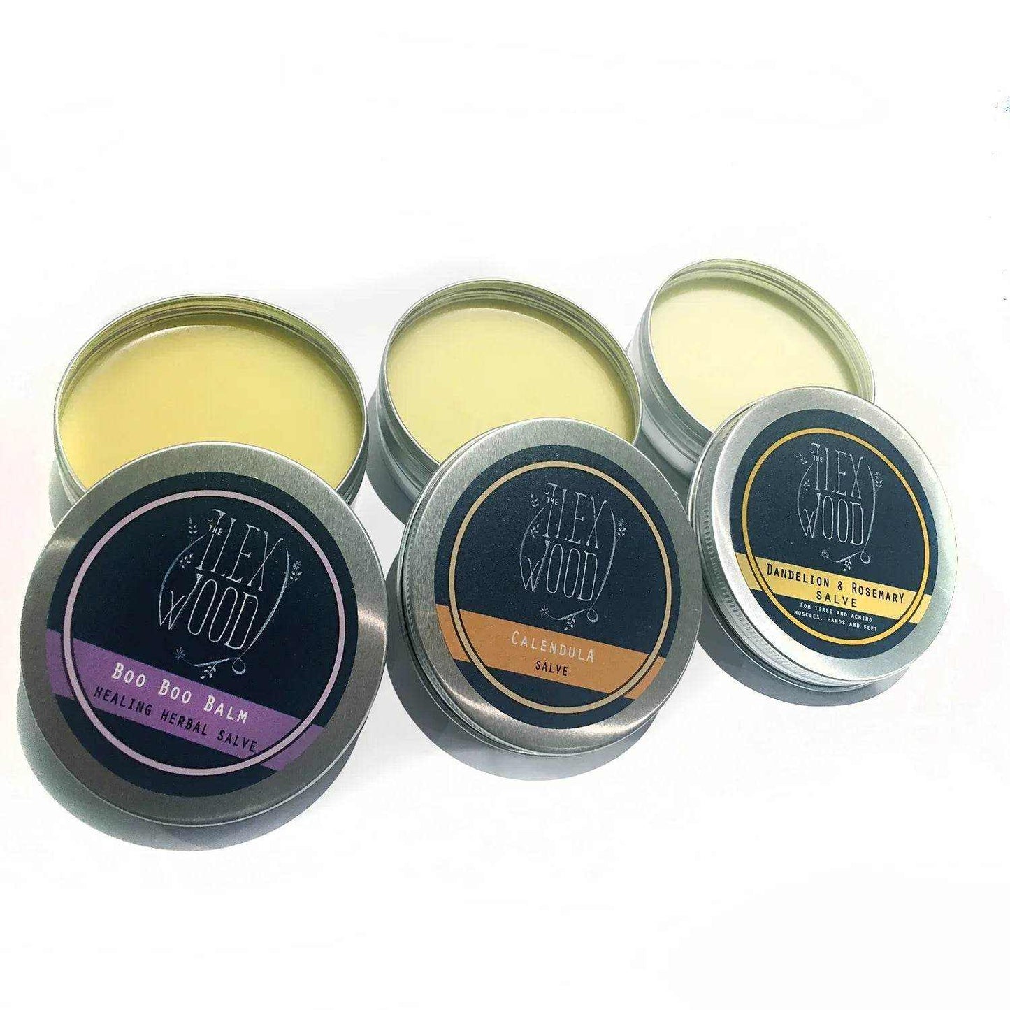 The Ilex Wood - Vegan Herbal Salve Gift Set of 3 Varieties - The Ilex Wood