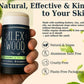 Hand holding a ILEX WOOD deodorant container with product details and benefits on a light background.