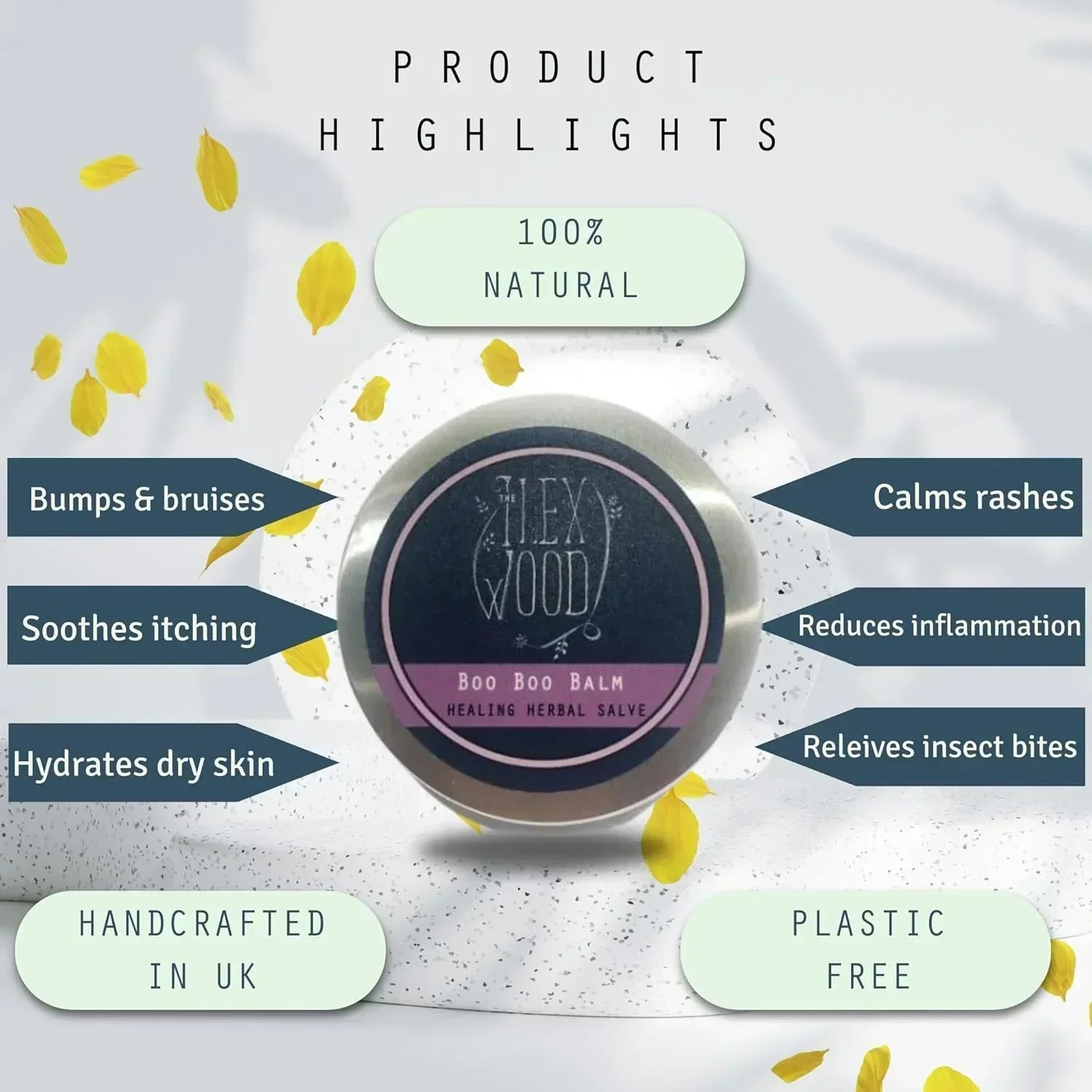 Vegan Herbal Healing Salve 'Boo Boo Balm' - 100ml - The Ilex Wood