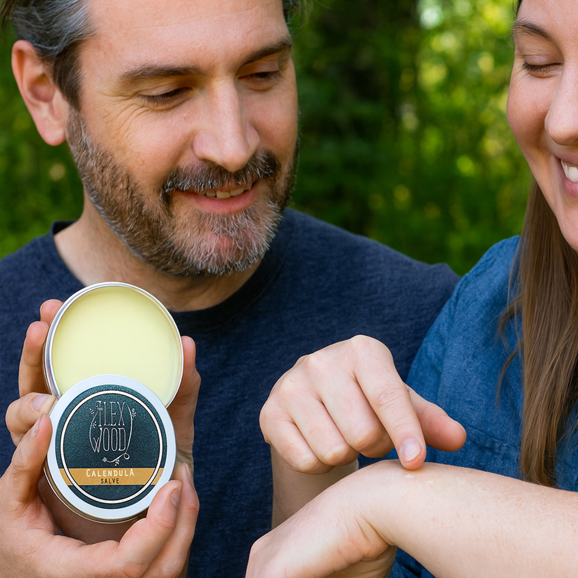 Calendula Salve being applied