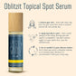 Oblitzit Topical Spot Serum with usage instructions on a beige background