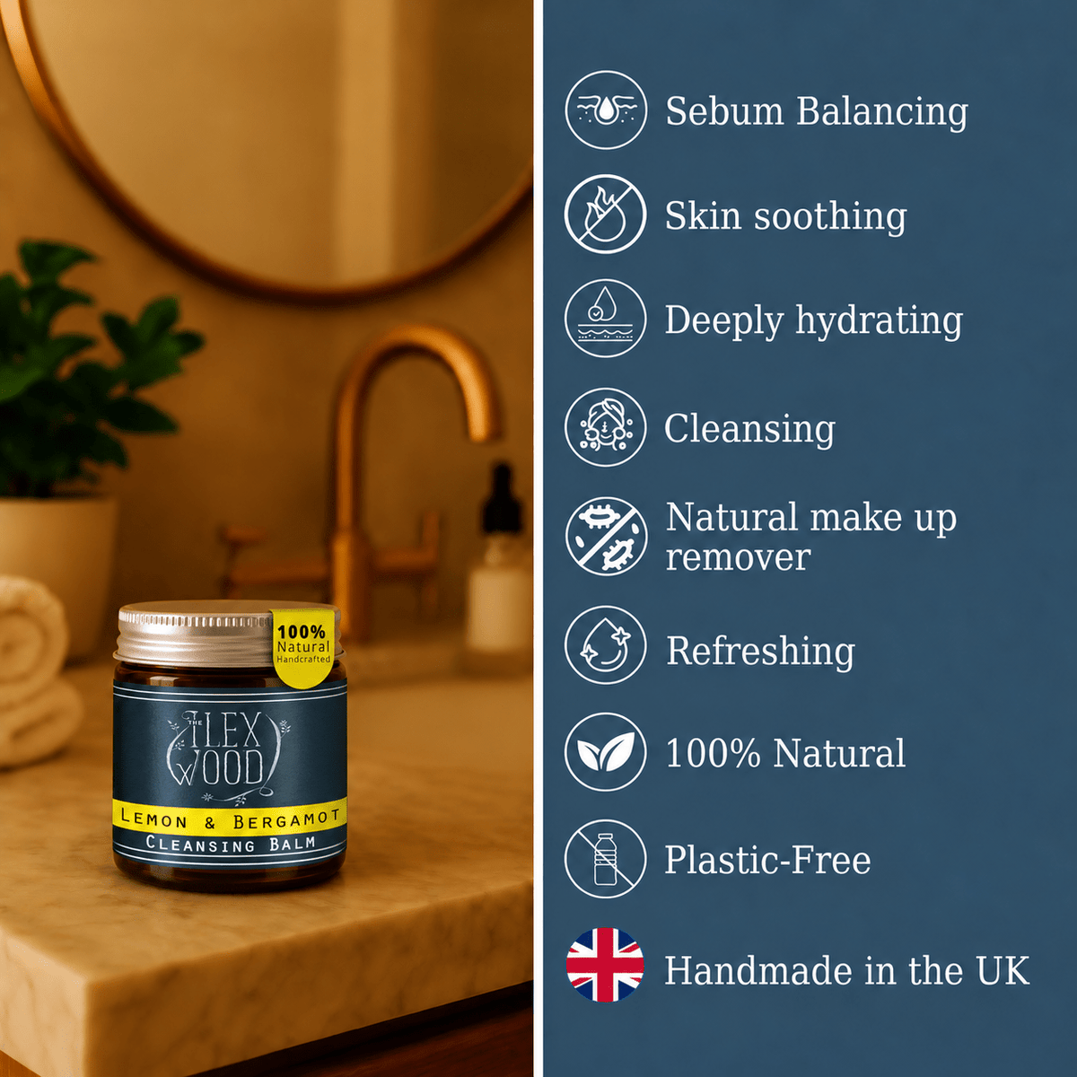 The Ilex Wood - Lemon and Bergamot Cleansing Balm - 60ml - The Ilex Wood
