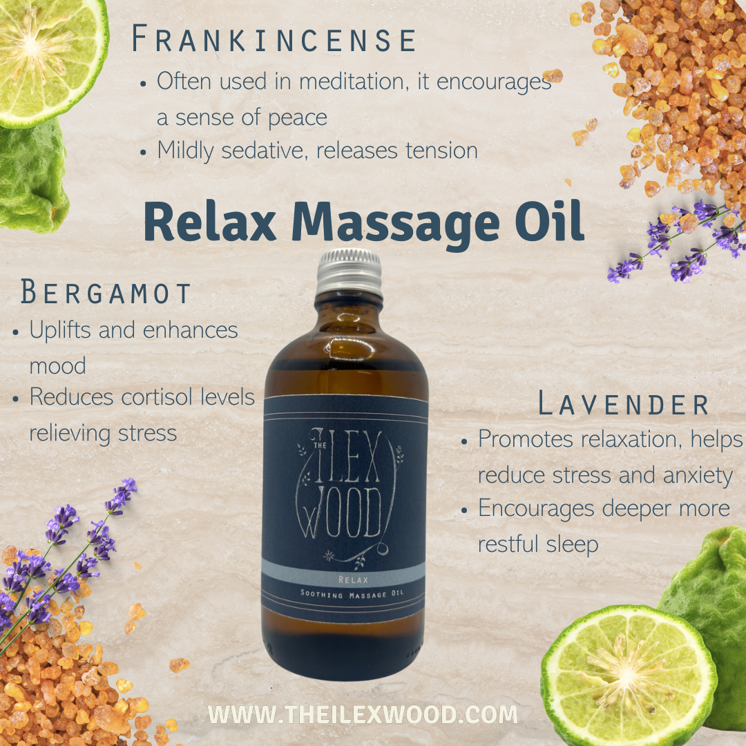 Vegan Natural Massage Oil Gift Set of 5 Varieties