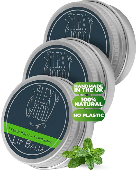 Lemon Balm and Peppermint Lip Balm Set of 3 (3 x 10ml) - The Ilex Wood