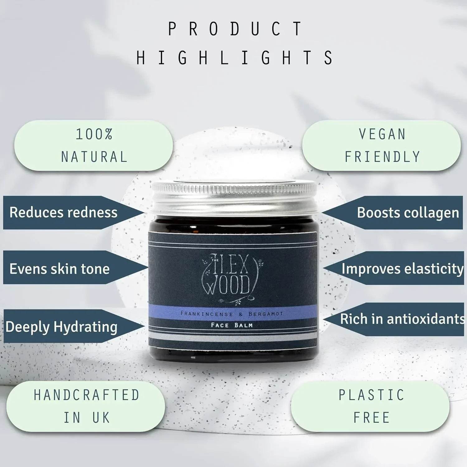Frankincense and Bergamot Face Cream - 60ml - The Ilex Wood