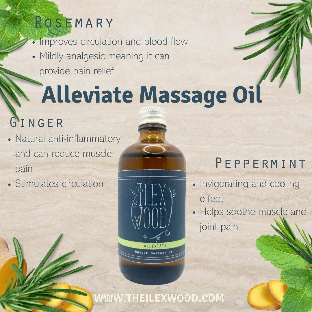 Vegan Natural Massage Oil Gift Set of 5 Varieties - The Ilex Wood