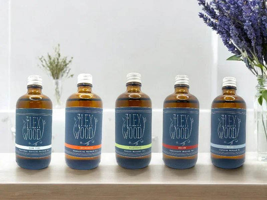 Vegan Natural Massage Oil Gift Set of 5 Varieties - The Ilex Wood