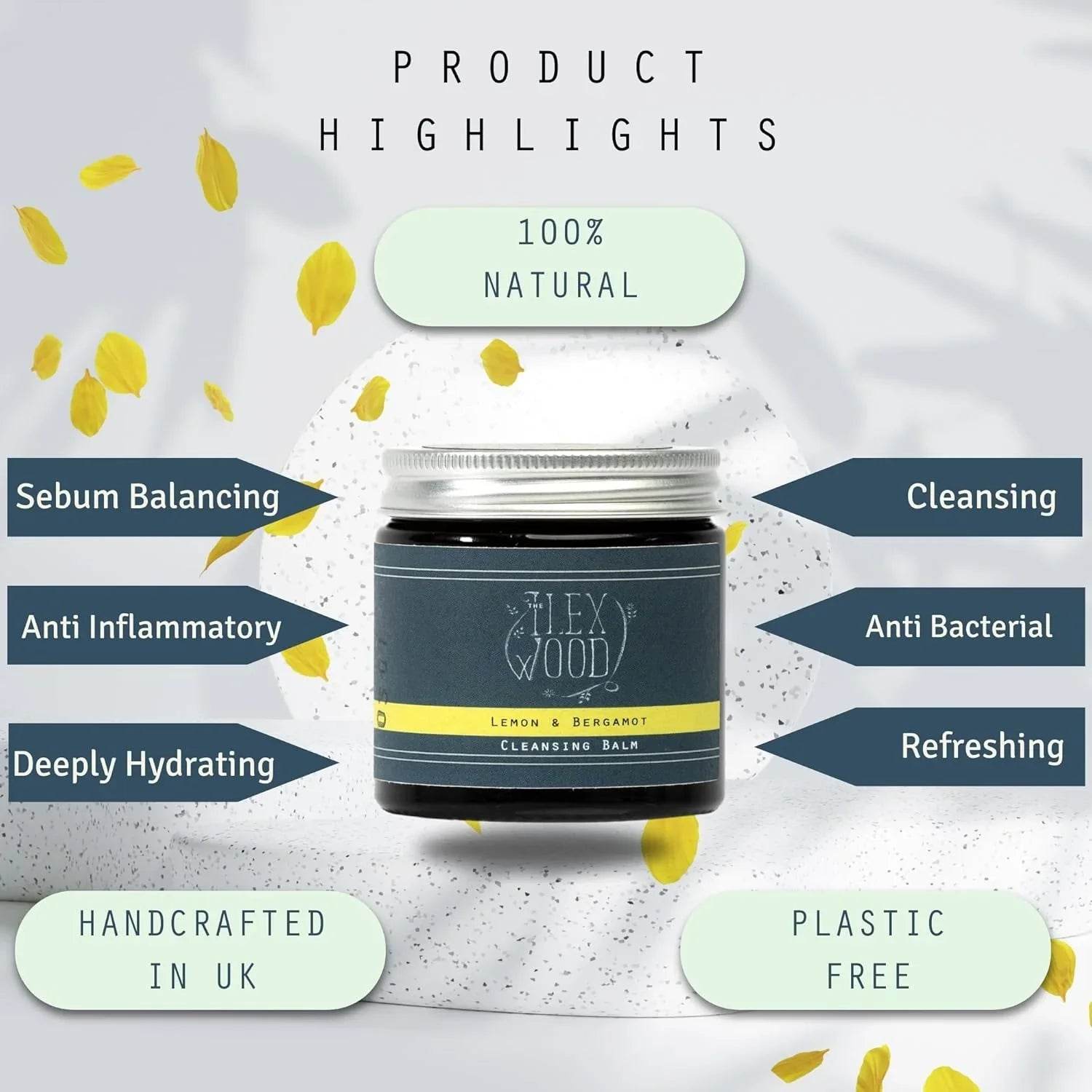 Lemon and Bergamot Cleansing Balm - 60ml - The Ilex Wood