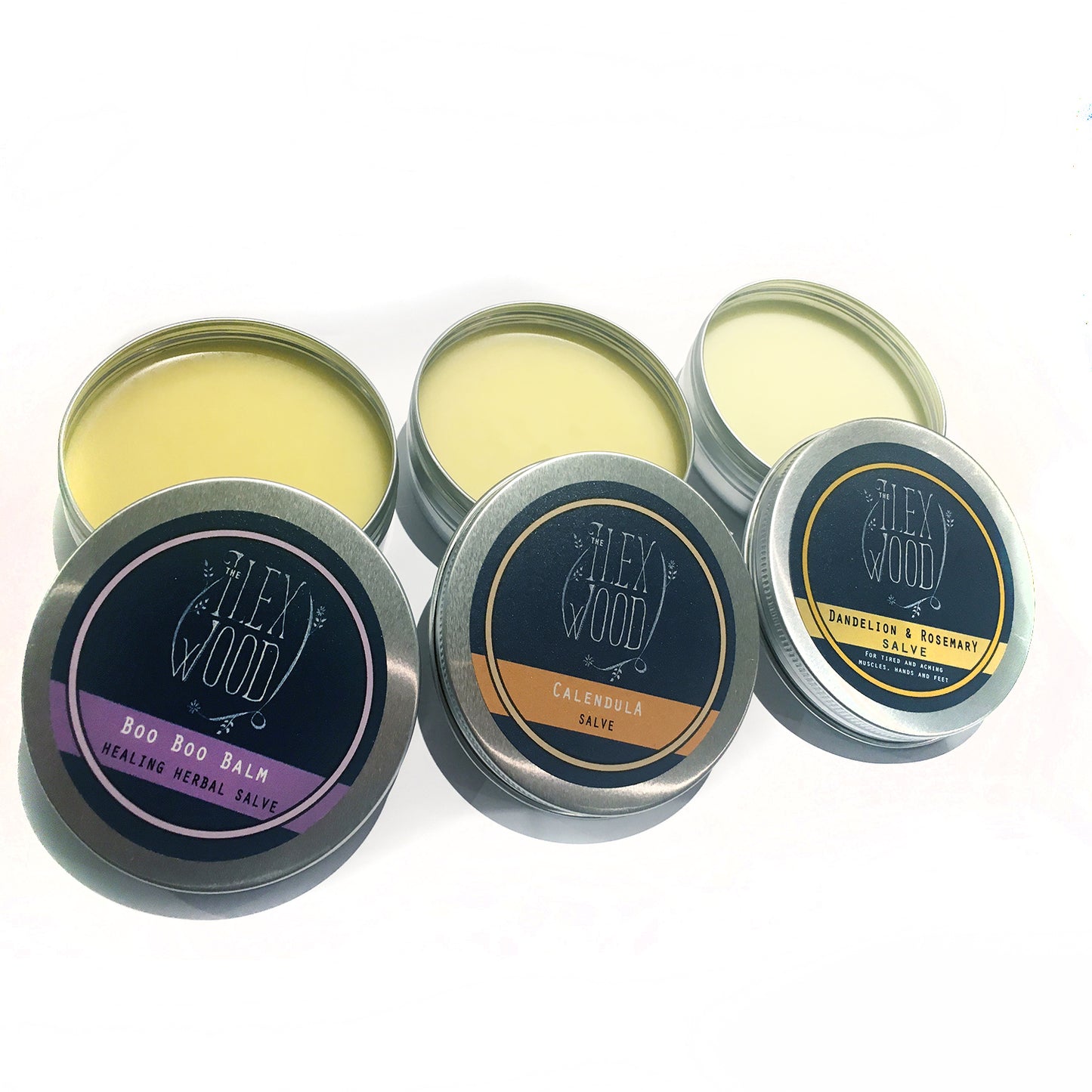 The Ilex Wood Vegan Herbal Salve Gift Set of 3 Varieties