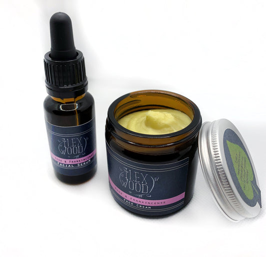 Rose and Frankincense Gift Set - Face Cream and Serum