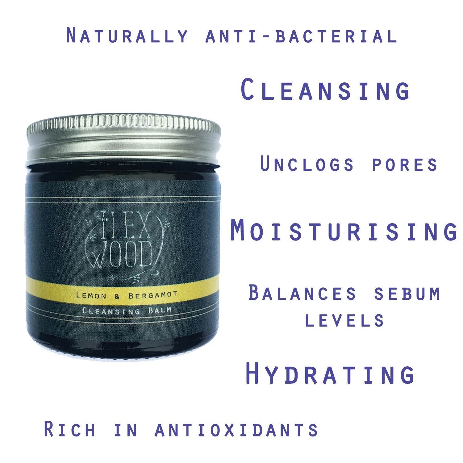 Lemon and Bergamot Cleansing Balm - 60ml - The Ilex Wood